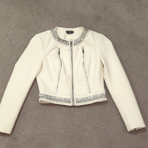 Bebe - Faux Leather Jacket with Silver Details - Picture 1 of 3